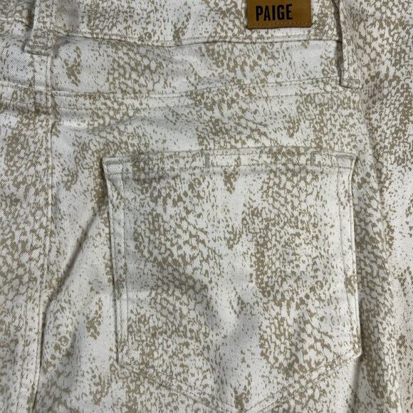 Paige Denim Hoxton Ankle Jeans Sonoran Snake Print Tan/Cream Size 27 - Picture 11 of 12